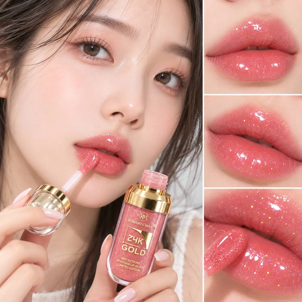 برق لب گلیتری 24K GOLD طرح کیکو - تصویر 2