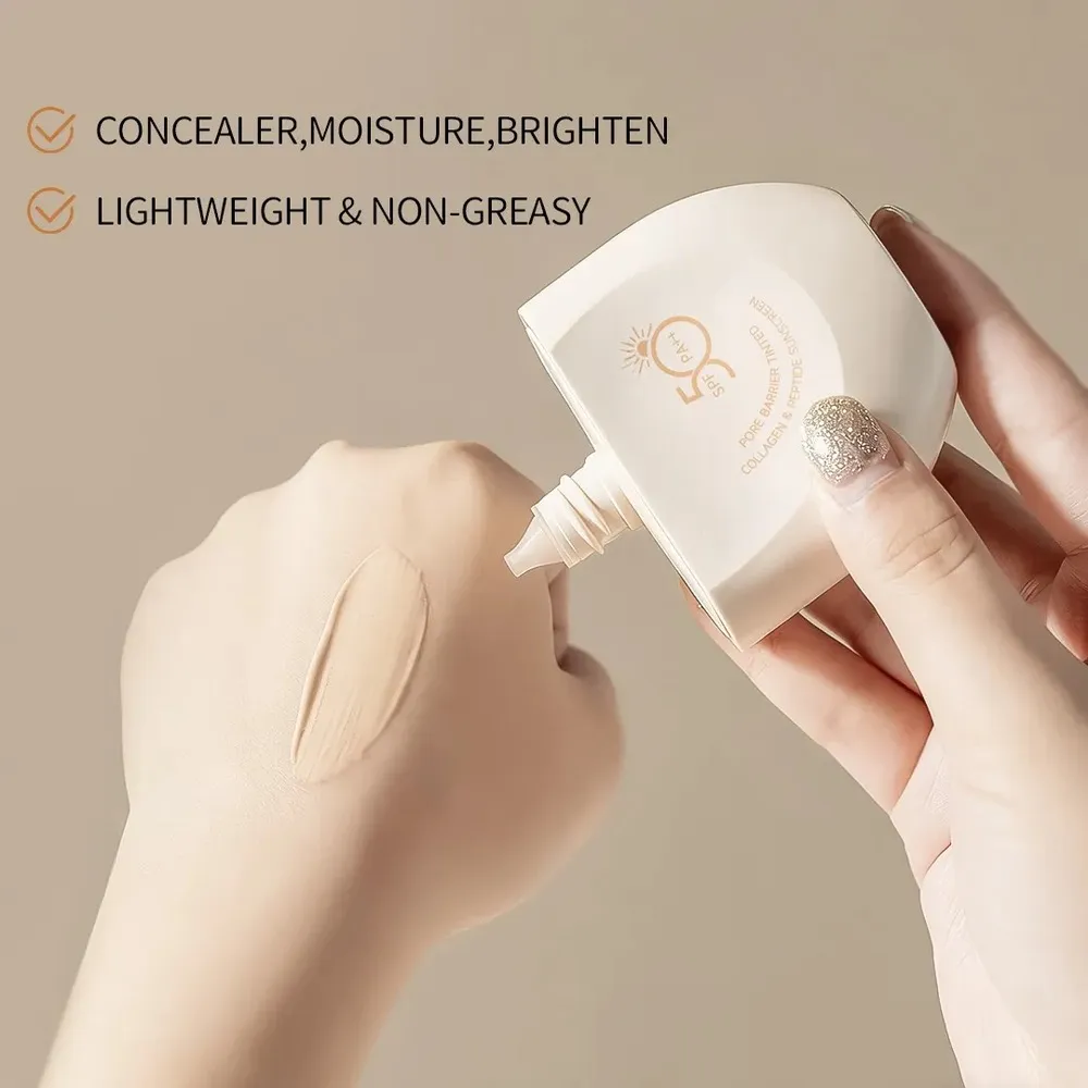 ضد آفتاب رنگی استلین SPF50+ مدل Collagen & Peptide