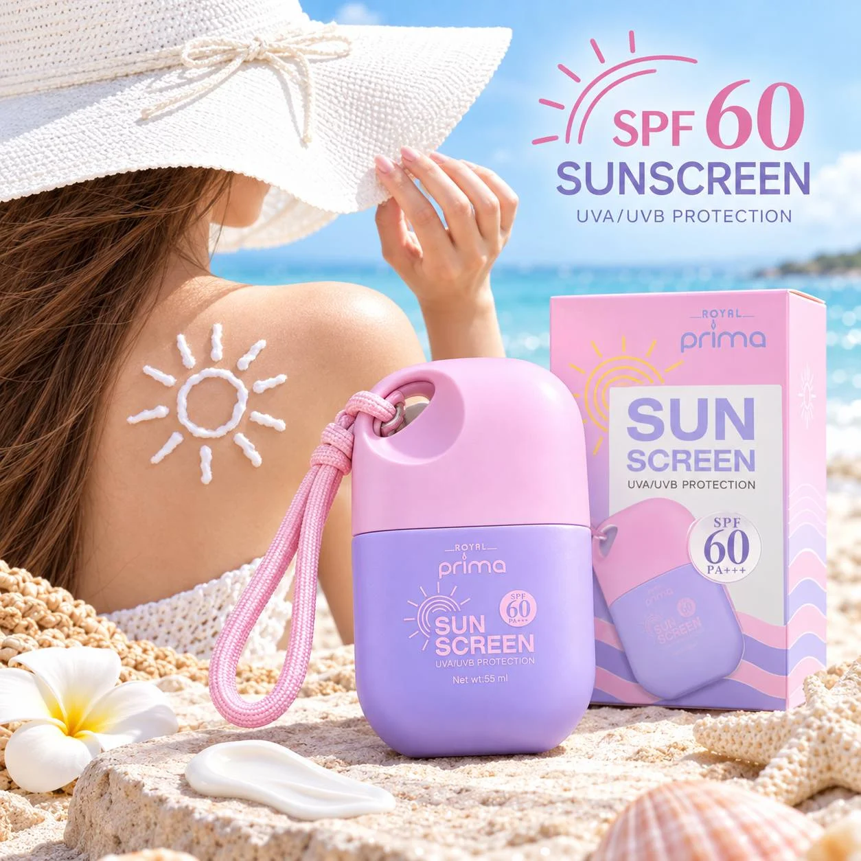 ضد آفتاب پینترستی رویال پریما SPF60+ با بند آویز - تصویر 3