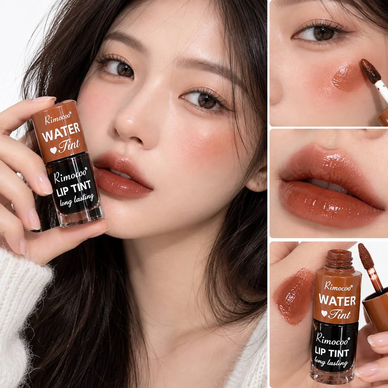 تینت لب و گونه ریموکو مدل Water Tint قهوه‌ای شکلاتی - تصویر 2