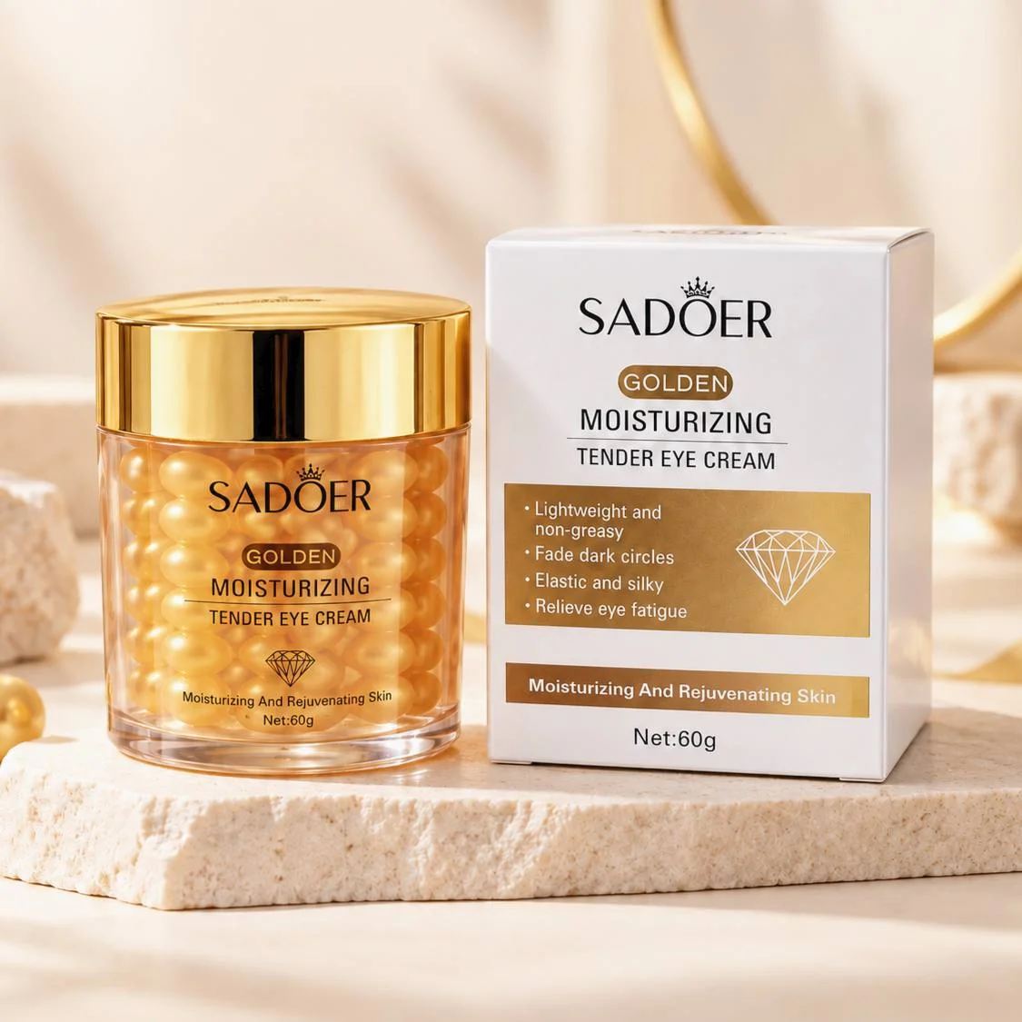 کرم دور چشم طلایی مرطوب کننده سادور مدل TENDER EYE CREAM