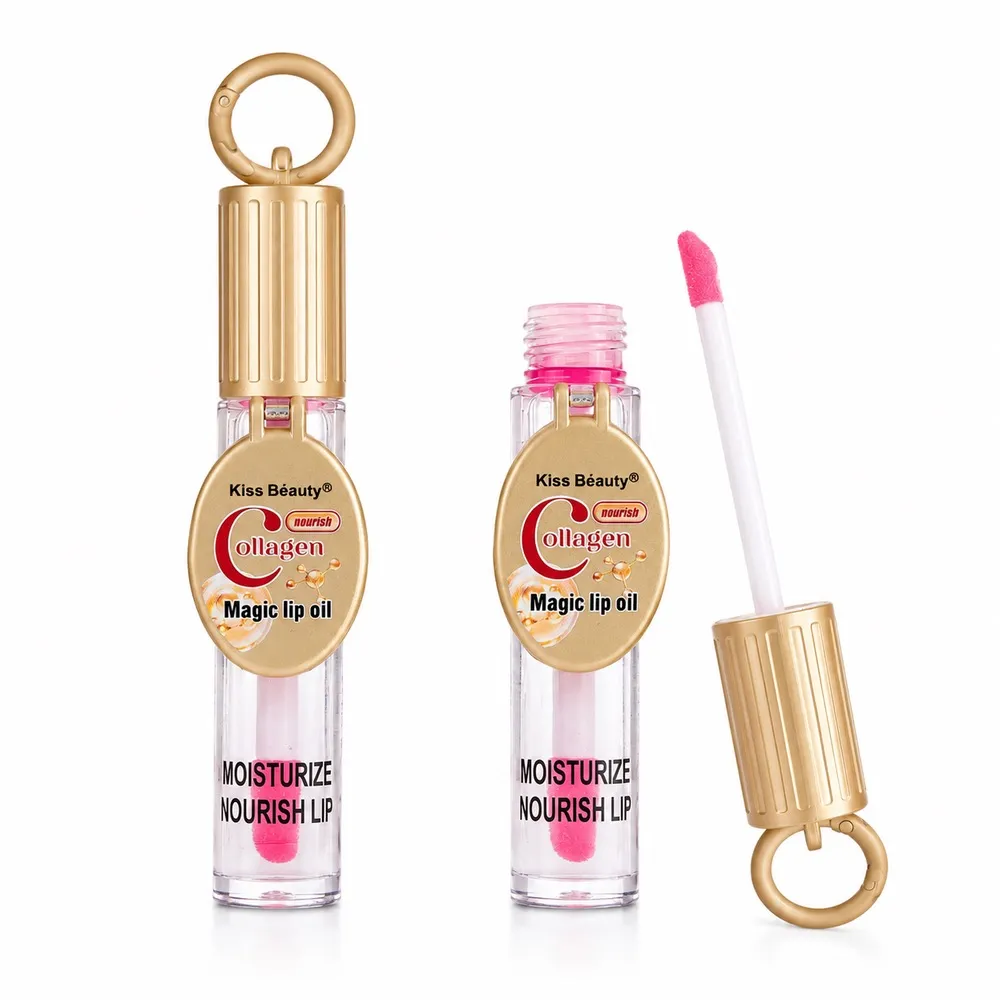 حجم دهنده جادویی لب کلاژن Kiss Beauty مدل Magic Lip Oil