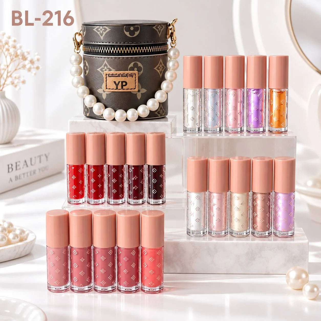 ست کامل تینت لب و برق لب YP Fashionable Beauty Bag - تصویر 3