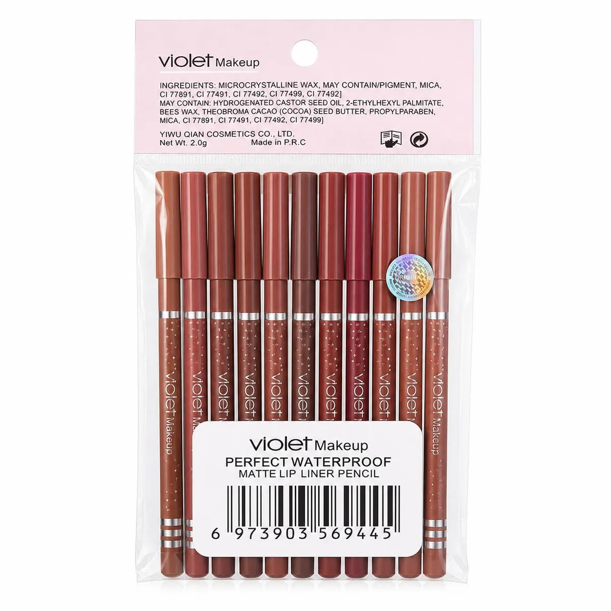 پک خط لب ویولت (Violet Makeup Matte Lip Liner Pencil Set)