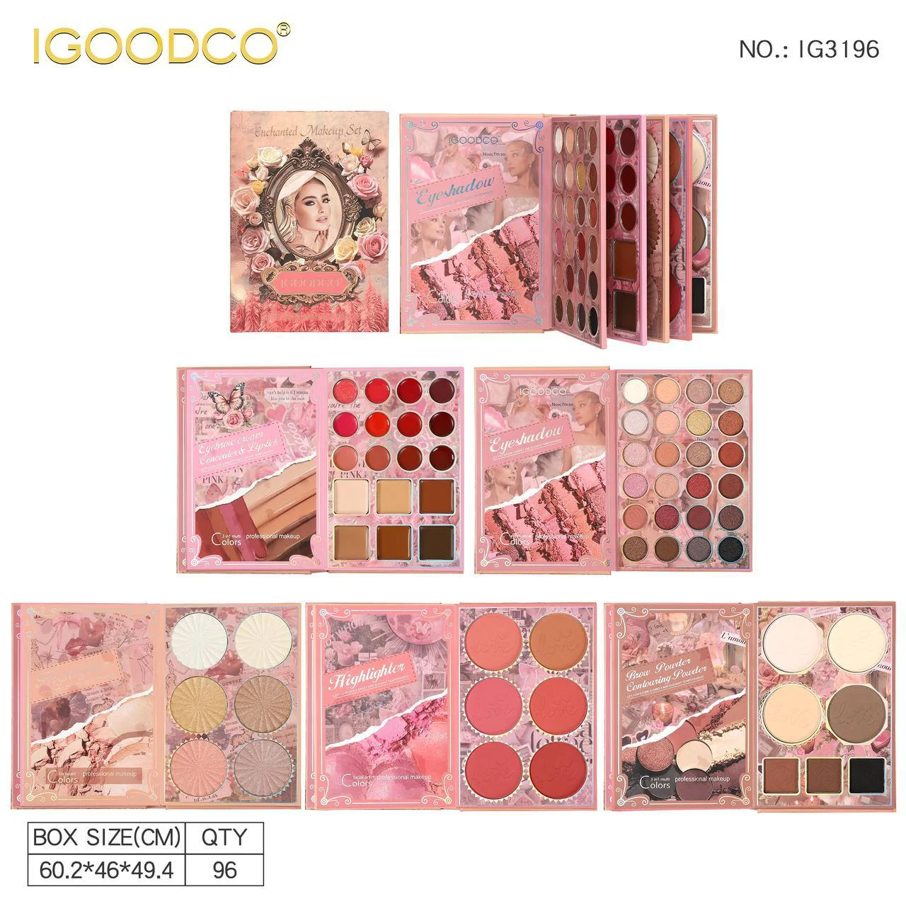 پالت آرایشی آلبومی چندکاره IGOODCO مدل IG3196