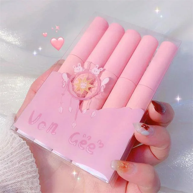 پک رژلب مایع مات 5 عددی Von Gee مدل Fog Surface Feeling