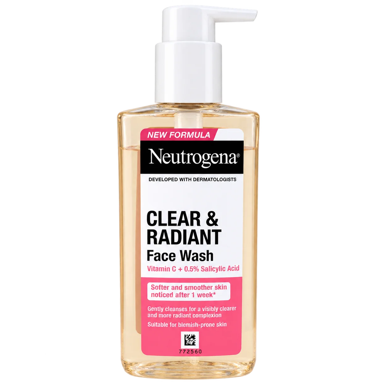 فیس واش ویتامین سی و سالیسیلیک اسید Clear & Radiant نوتروژینا