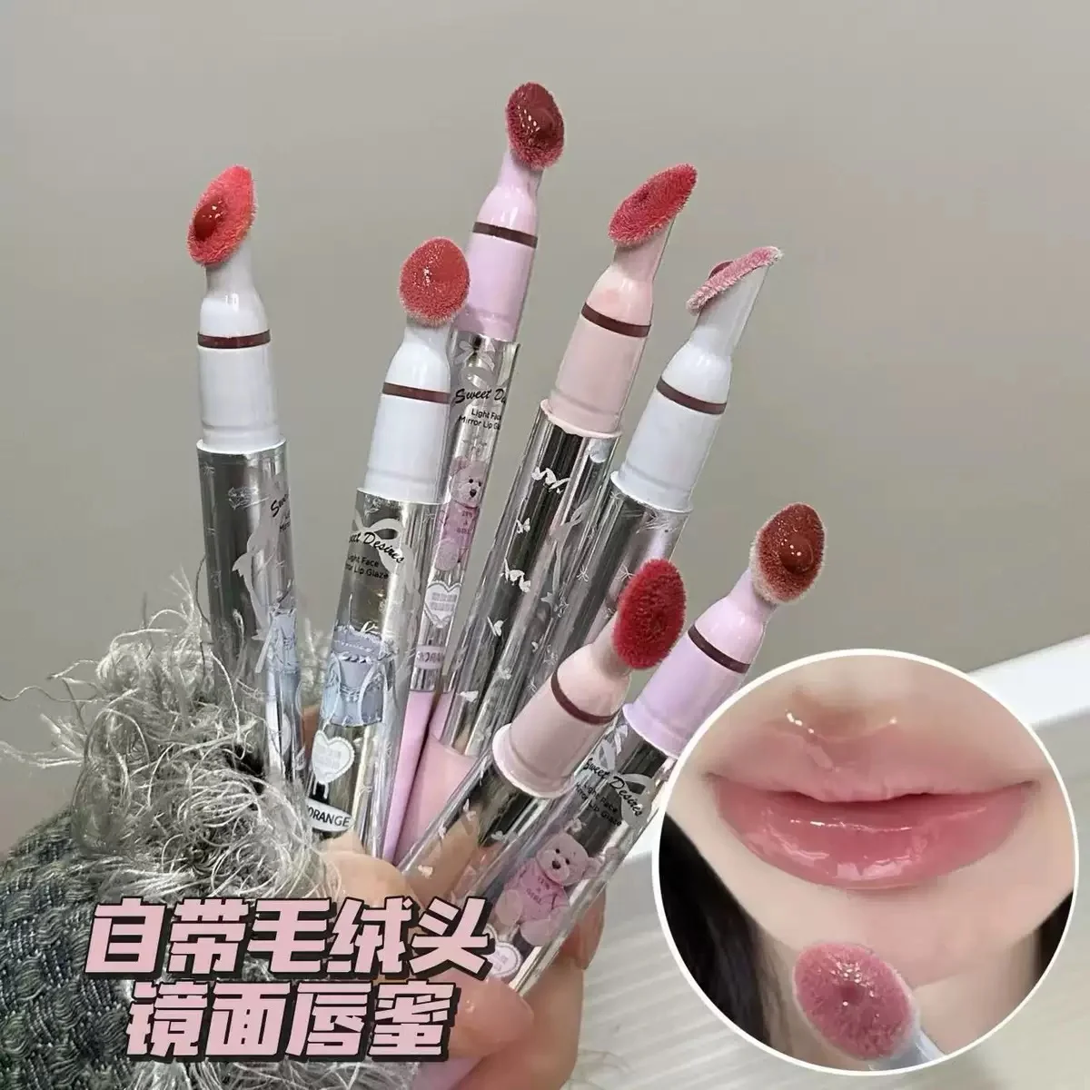 رژ لب مایع آینه‌ای پددار Sweet Desire هرو رنج - تصویر 3