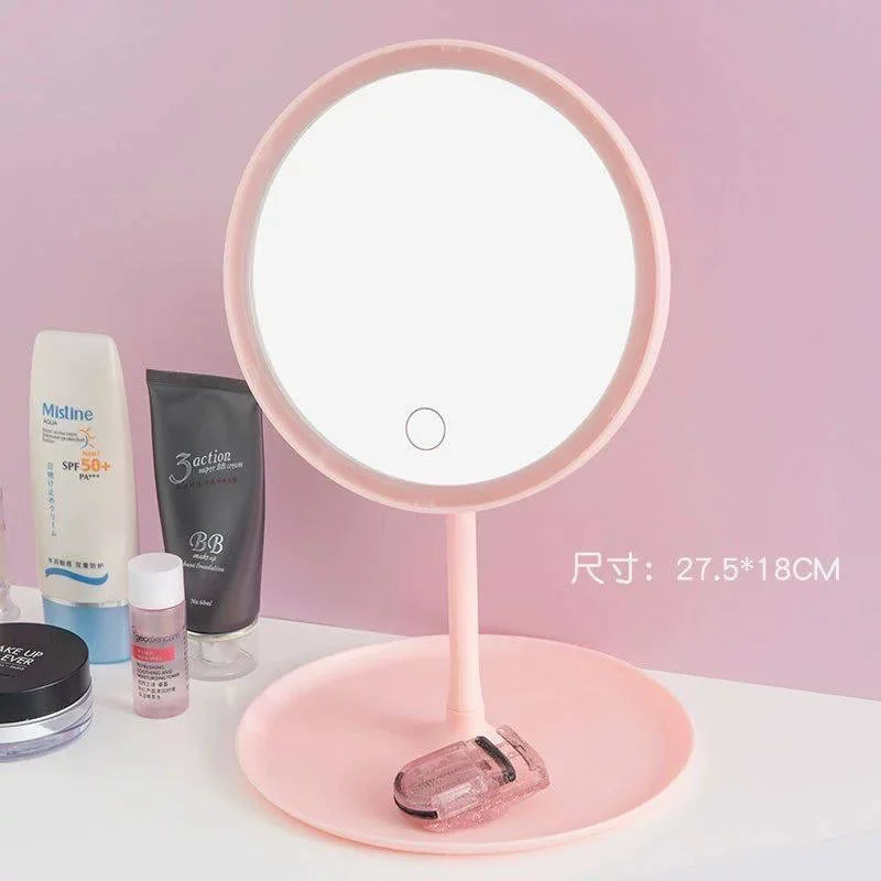 آینه آرایشی LED رومیزی لمسی - تصویر 2
