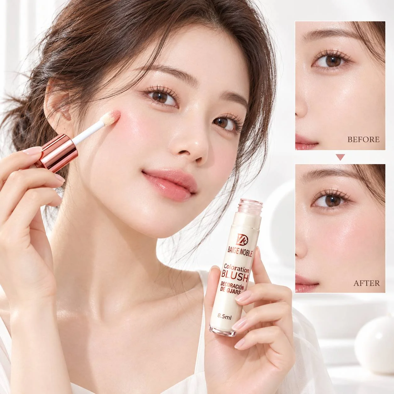 رژگونه مایع بایج نوبل مدل Coloration Blush - تصویر 3