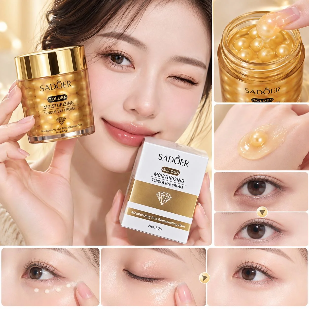 کرم دور چشم طلایی مرطوب کننده سادور مدل TENDER EYE CREAM - تصویر 2