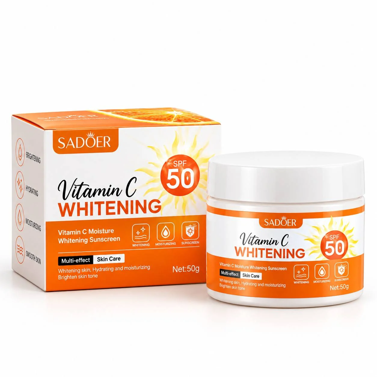 کرم ضدآفتاب کاسهای ویتامین C سادور SPF50