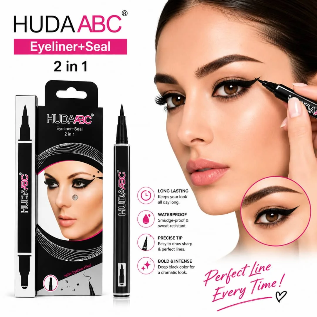 خط چشم دو سر ماژیکی هودابیوتی مدل Eyeliner + Seal
