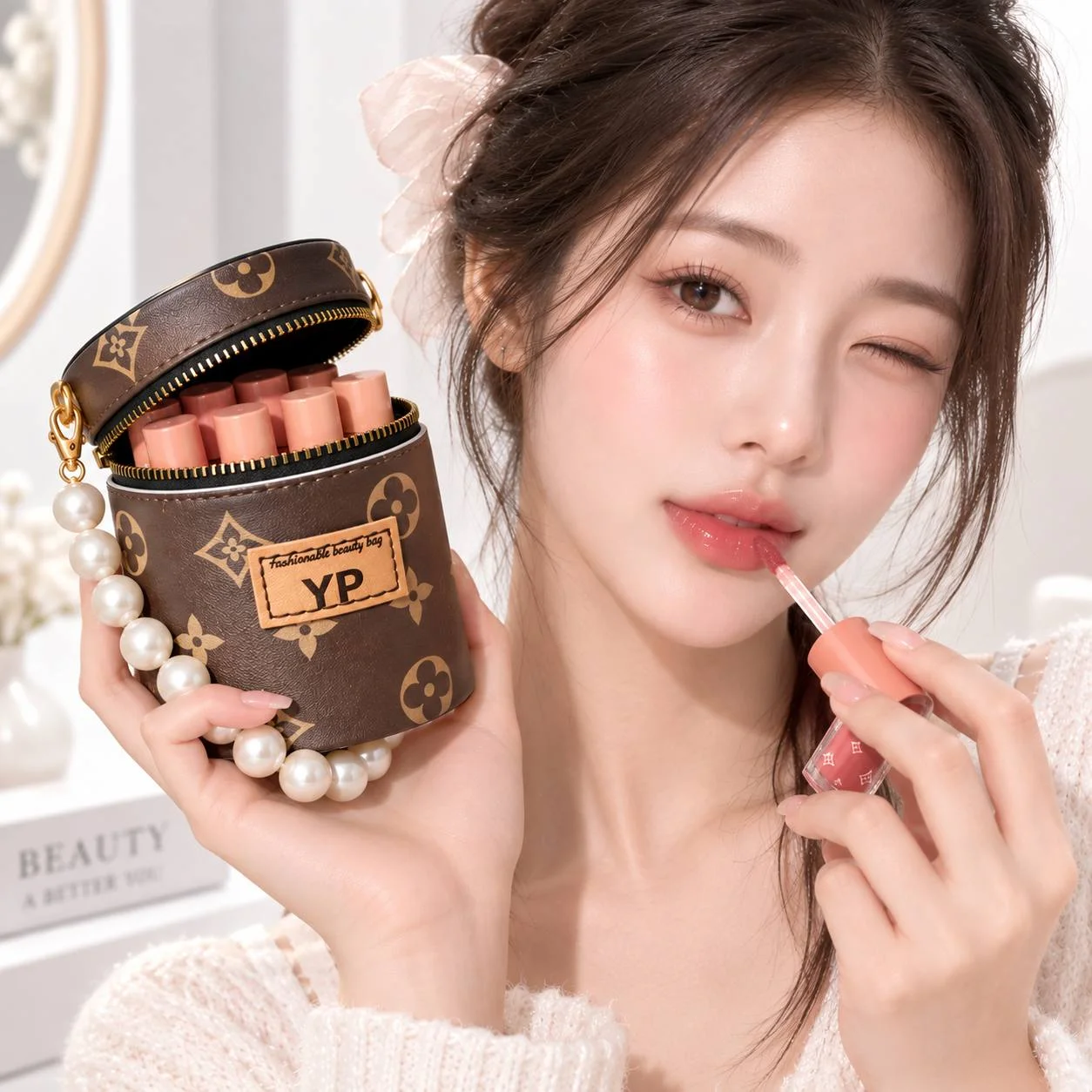 ست کامل تینت لب و برق لب YP Fashionable Beauty Bag - تصویر 2