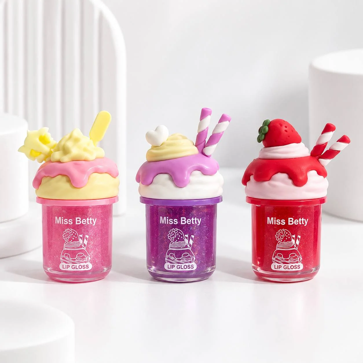 برق لب فانتزی طرح کاپ کیک Miss Betty