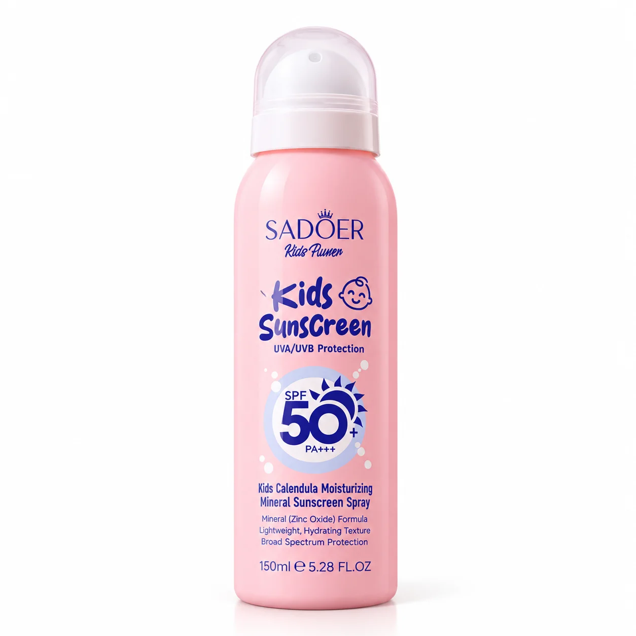 ضد آفتاب اسپری کودک SPF50 پلاس حاوی کالاندولا و زینک اکساید سادور