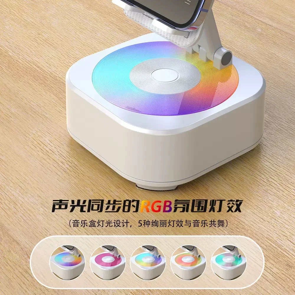 اسپیکر بلوتوثی هولدر دار با نورپردازی RGB - تصویر 2