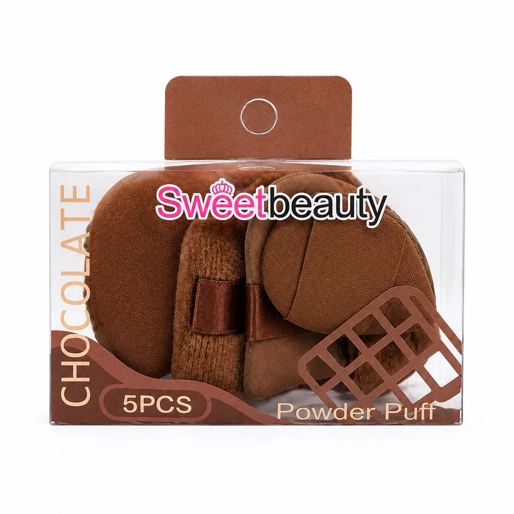 ست ۵ عددی پد آرایشی قهوهای Sweet Beauty مدل Chocolate