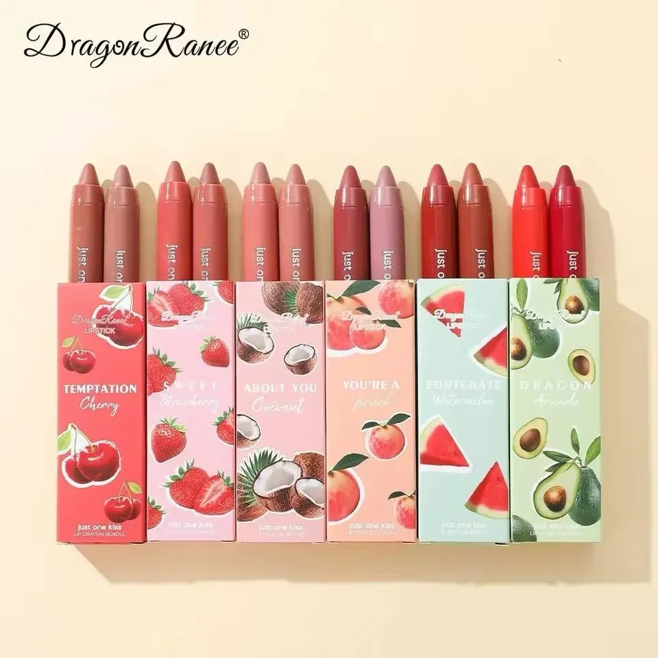 پک رژ لب مدادی دوقلو میوه‌ای Dragon Ranee - تصویر 2