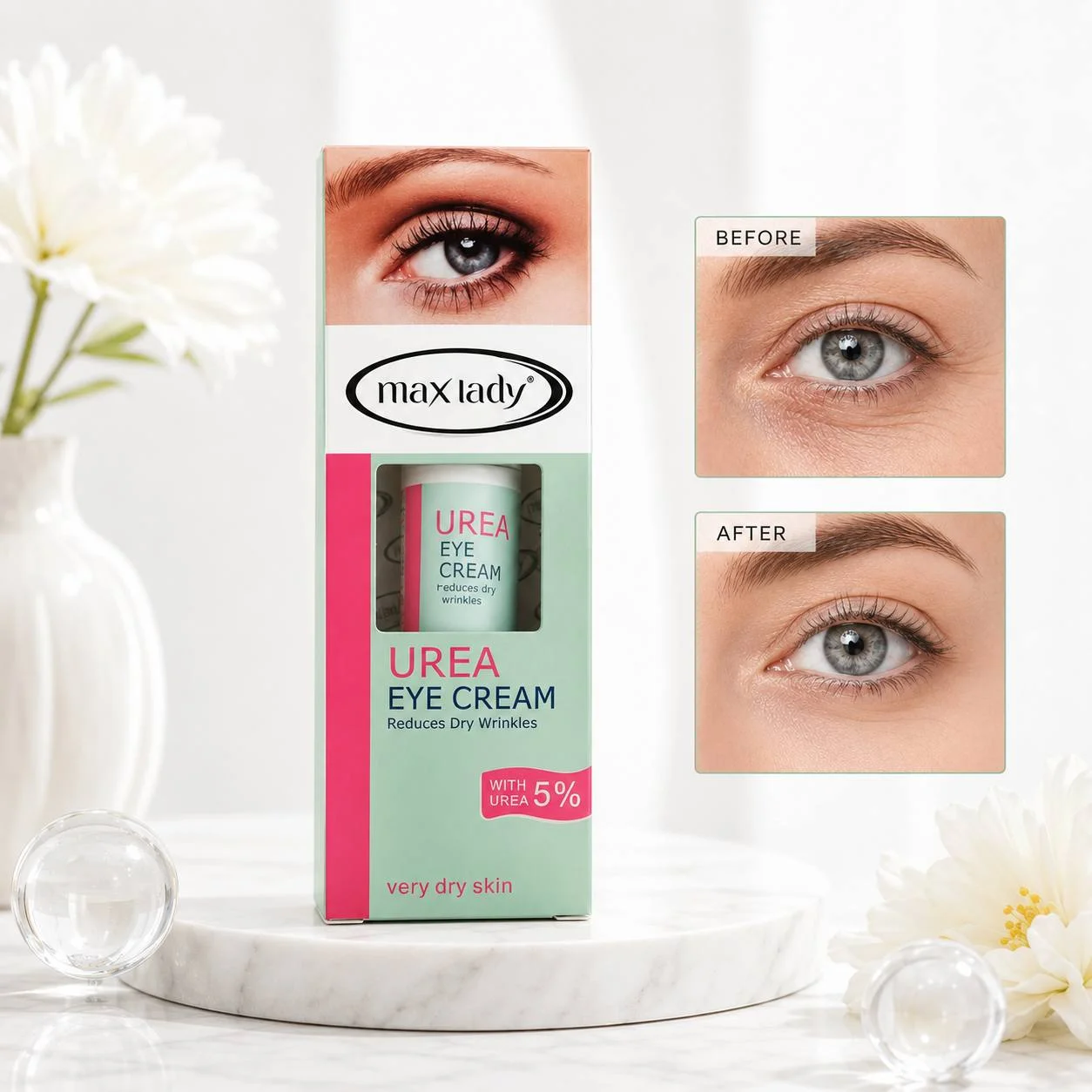 کرم دور چشم اوره 5% مکس لیدی - تصویر 2