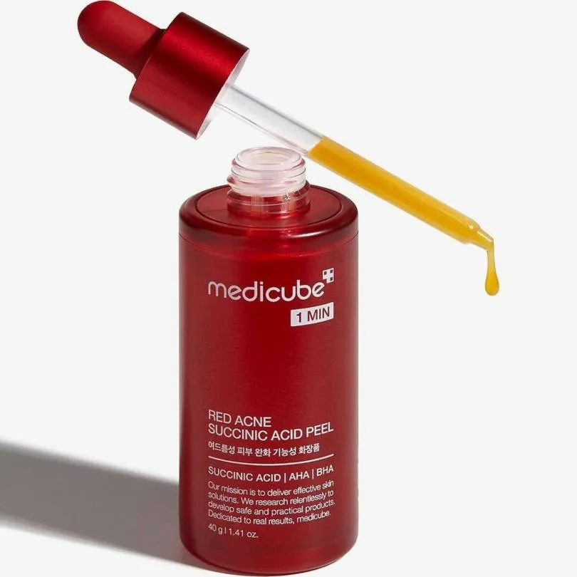 سرم پاک‌کننده و ضدجوش کره ای مدی‌کیوب مدل Red Succinic Acid ...