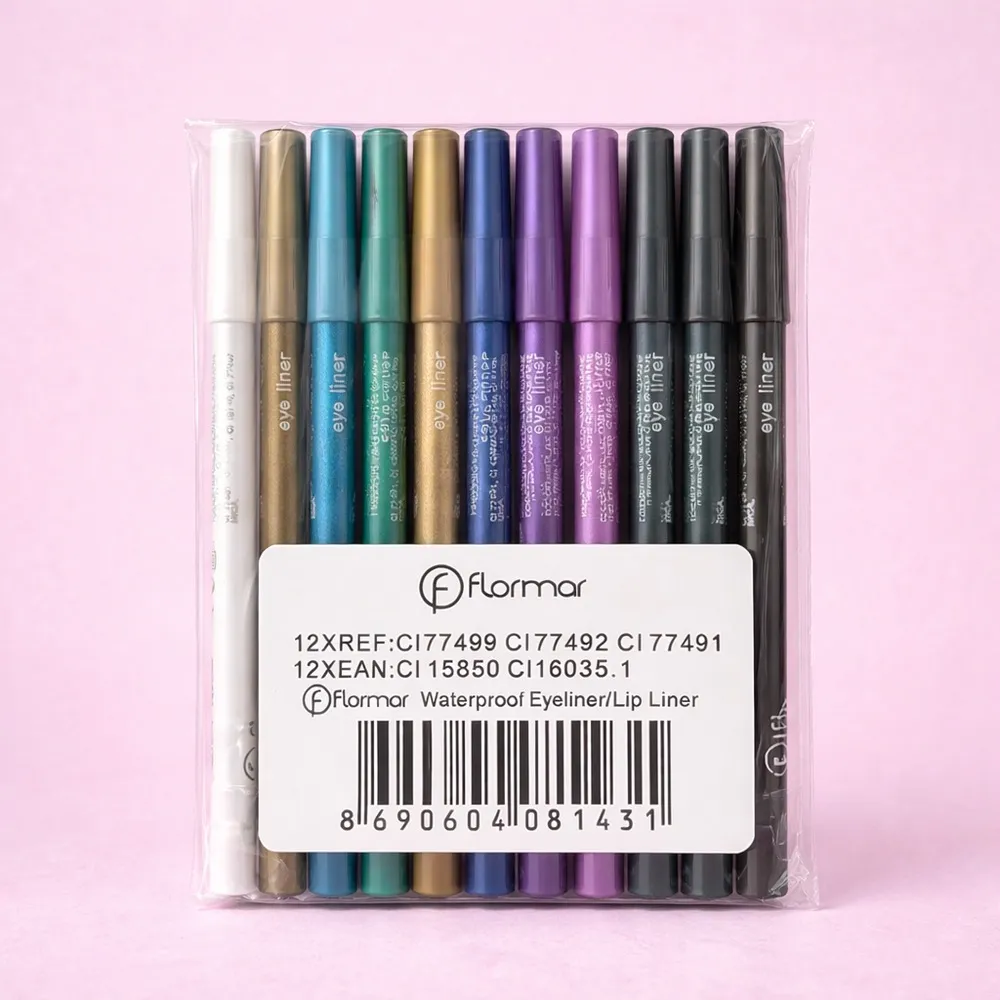 پک ۱۲ عددی مداد چشم رنگی فلورمار ضدآب
