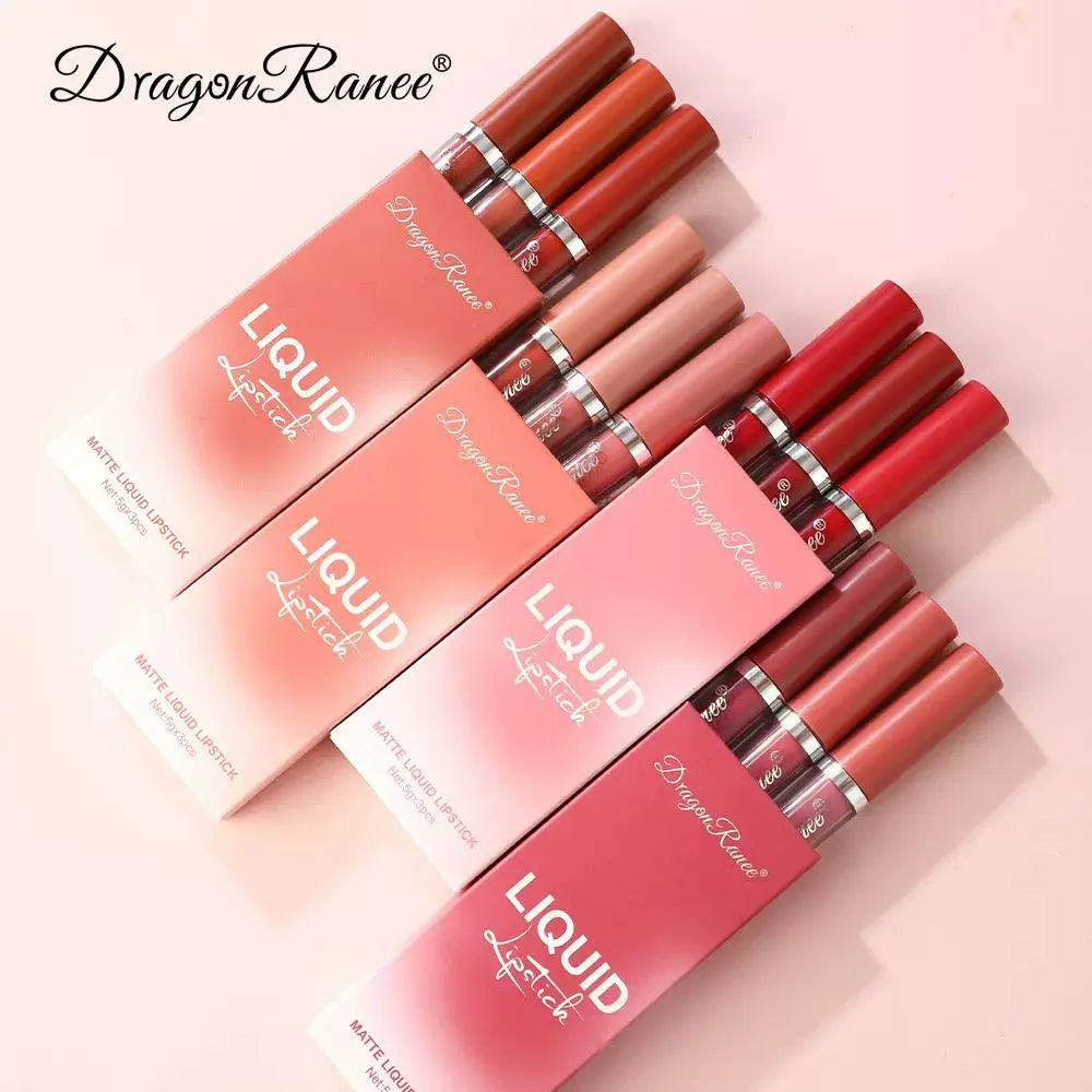 پک رژ لب مایع مات Dragon Ranee مجموعه 3 عددی