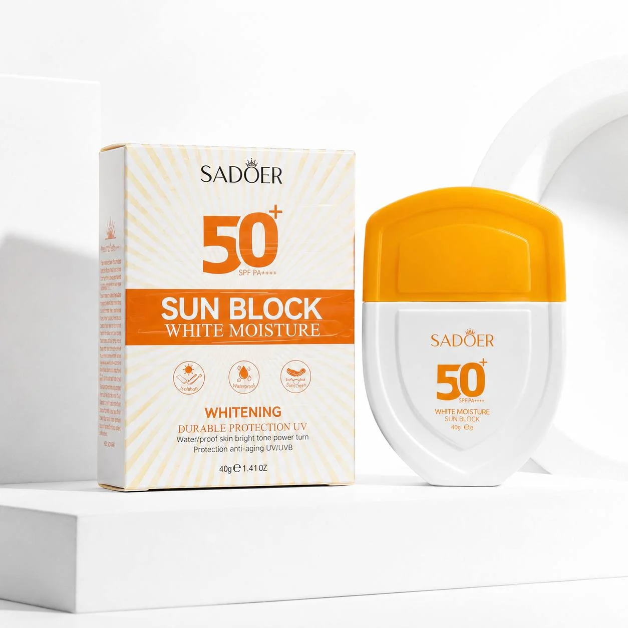 ضد آفتاب جیبی SPF50+ سادور مدل White Moisture