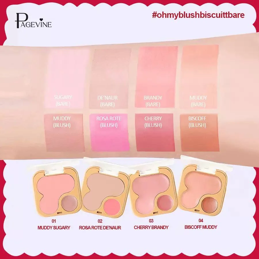رژگونه کرمی بیسکویتی دو رنگ پیج‌وین مدل OH MY BLUSH BISCUIT BARE - تصویر 5