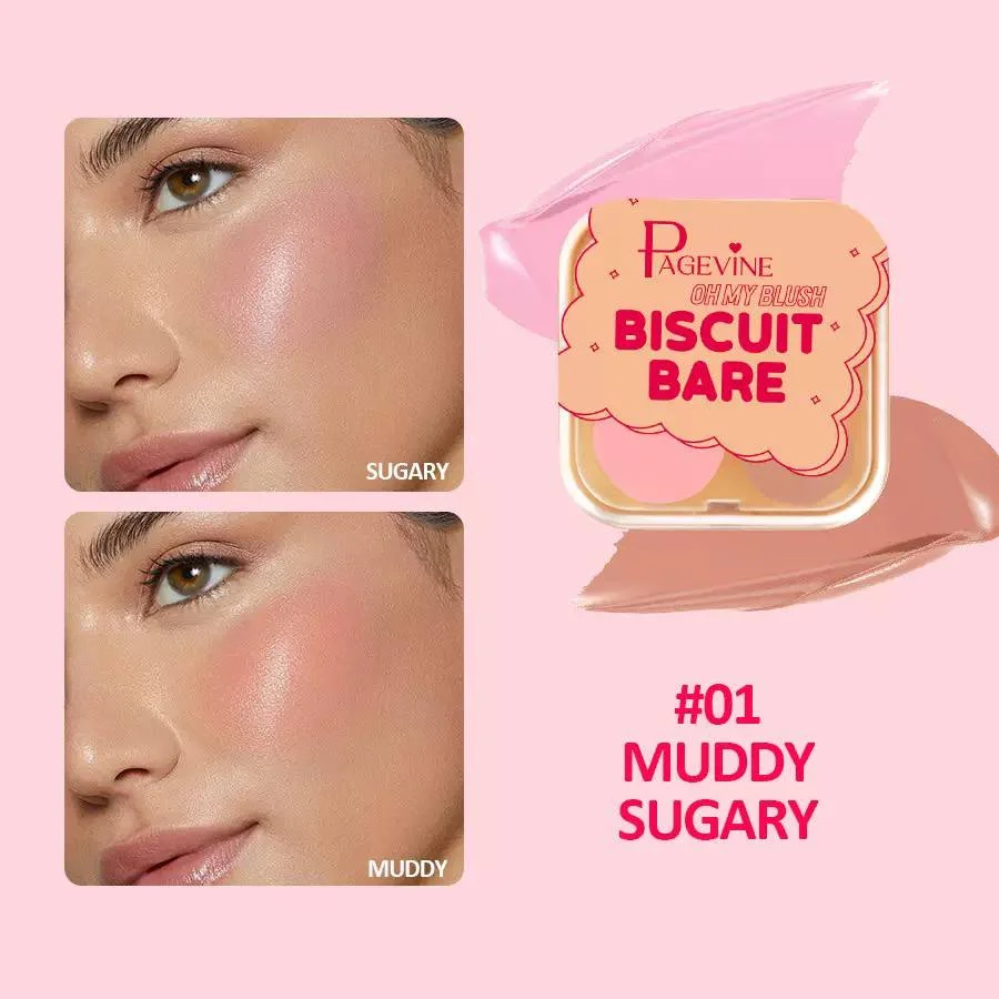 رژگونه کرمی بیسکویتی دو رنگ پیج‌وین مدل OH MY BLUSH BISCUIT BARE - تصویر 8