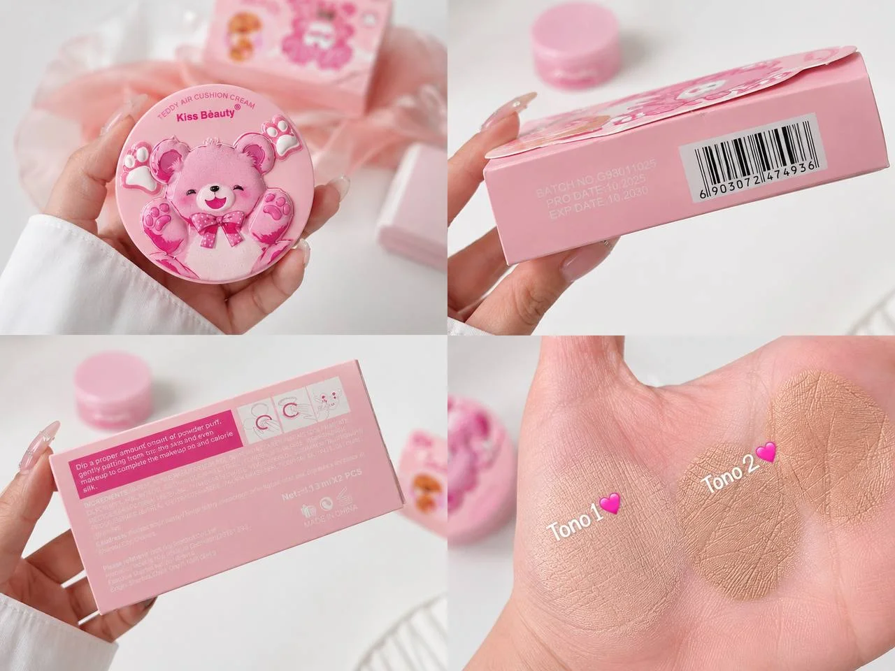 کوشن خرسی دوقلو Kiss Beauty - تصویر 3