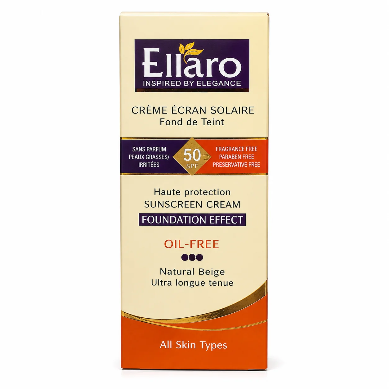 کرم ضد آفتاب الارو بژ طبیعی مدل Foundation Effect SPF 50
