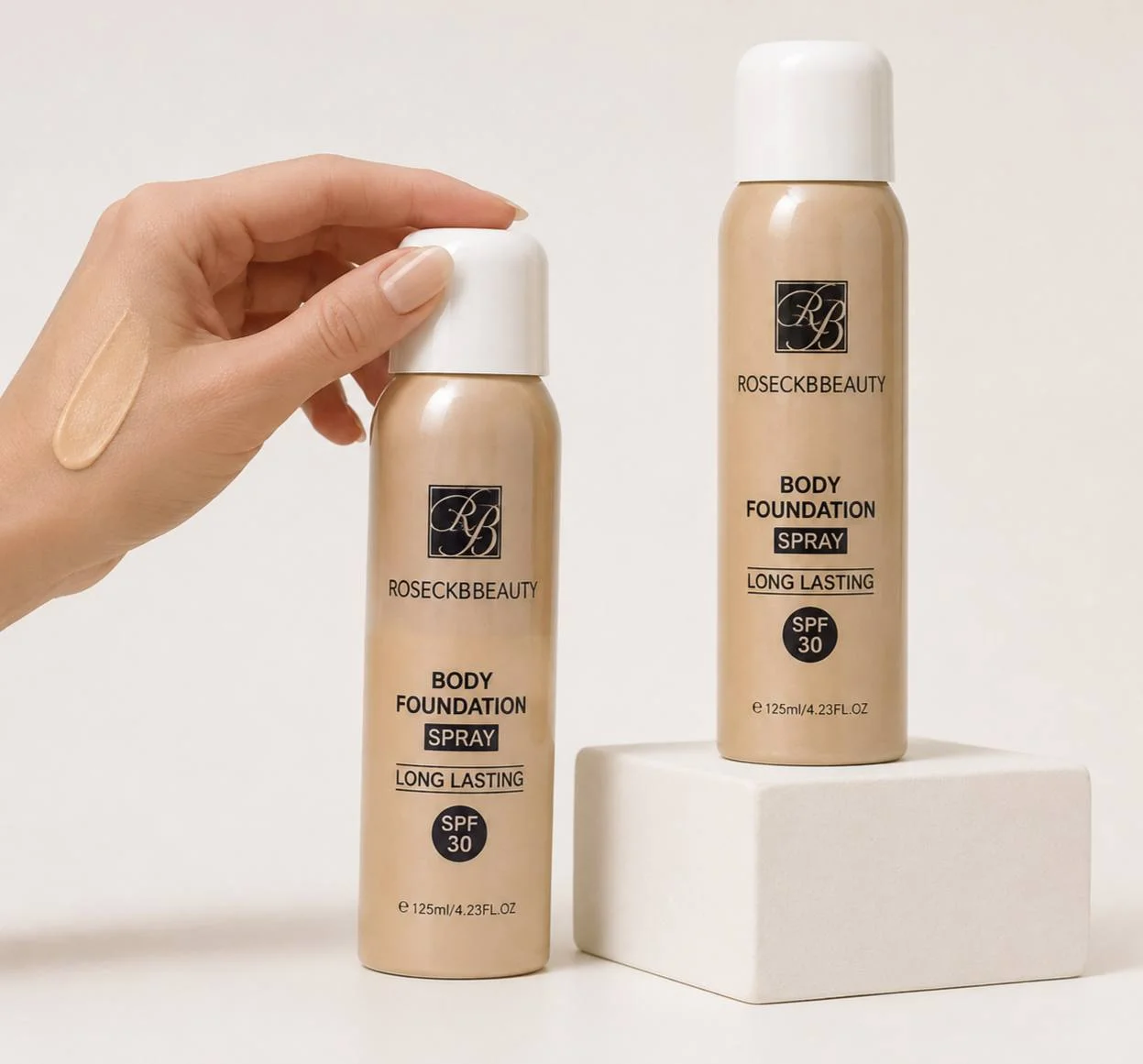 اسپری کرم پودر بدن SPF 30 رز سی کی بی بیوتی - تصویر 3
