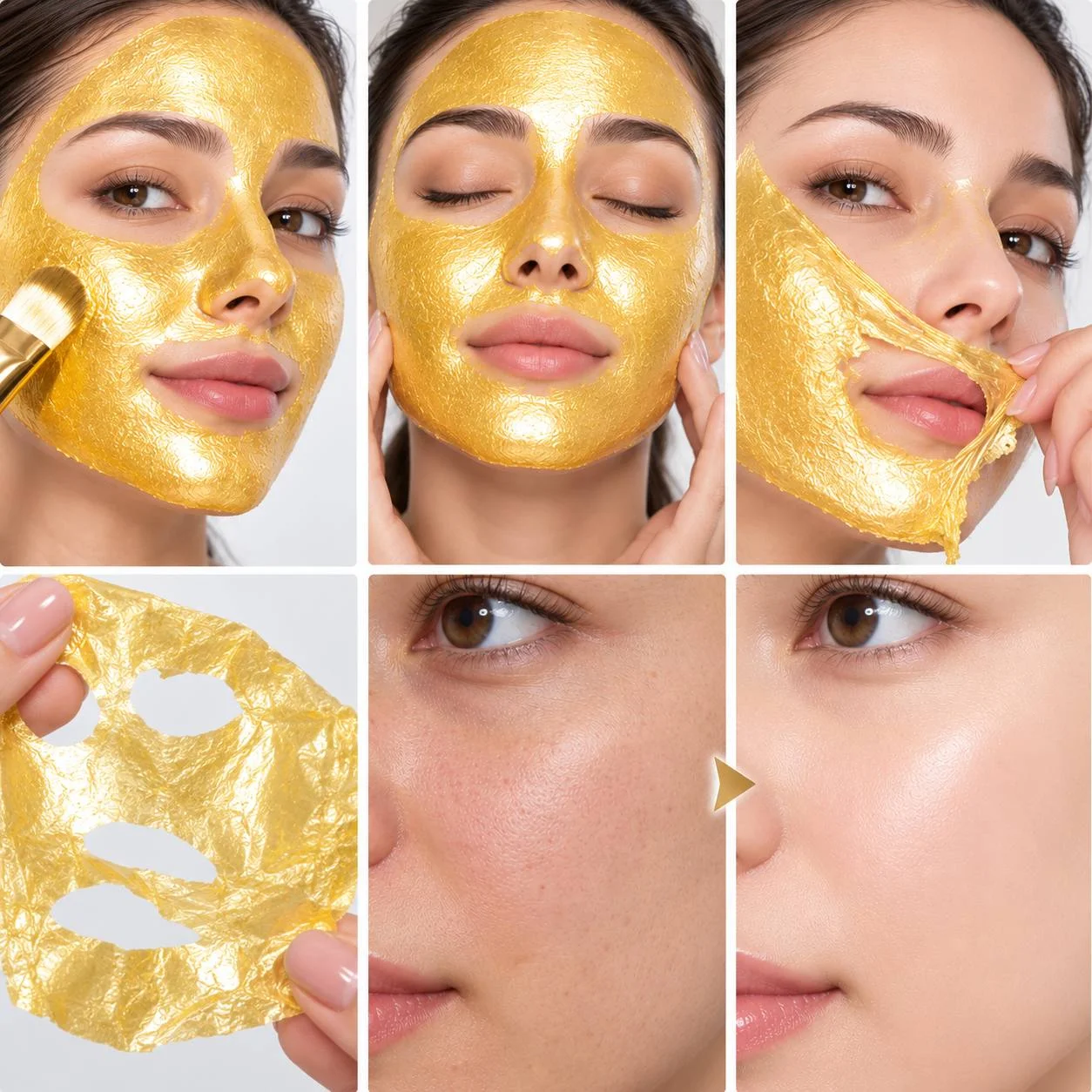 ماسک پیل‌آف روشن‌کننده طلا و خاویار Aichun Beauty - تصویر 2