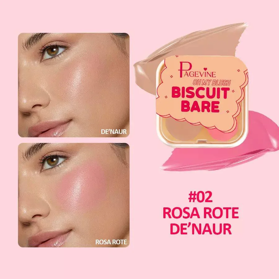رژگونه کرمی بیسکویتی دو رنگ پیج‌وین مدل OH MY BLUSH BISCUIT BARE - تصویر 9