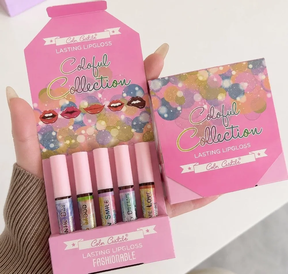 پک 5 عددی رژ لب مایع آدامس حبابی مات کالر کستل مدل Colorful Collection
