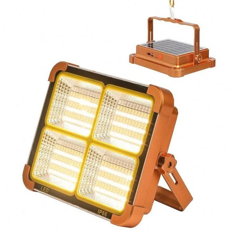 چراغ پروژکتور LED خورشیدی با قابلیت پاوربانک و تنظیم نور - تصویر 6