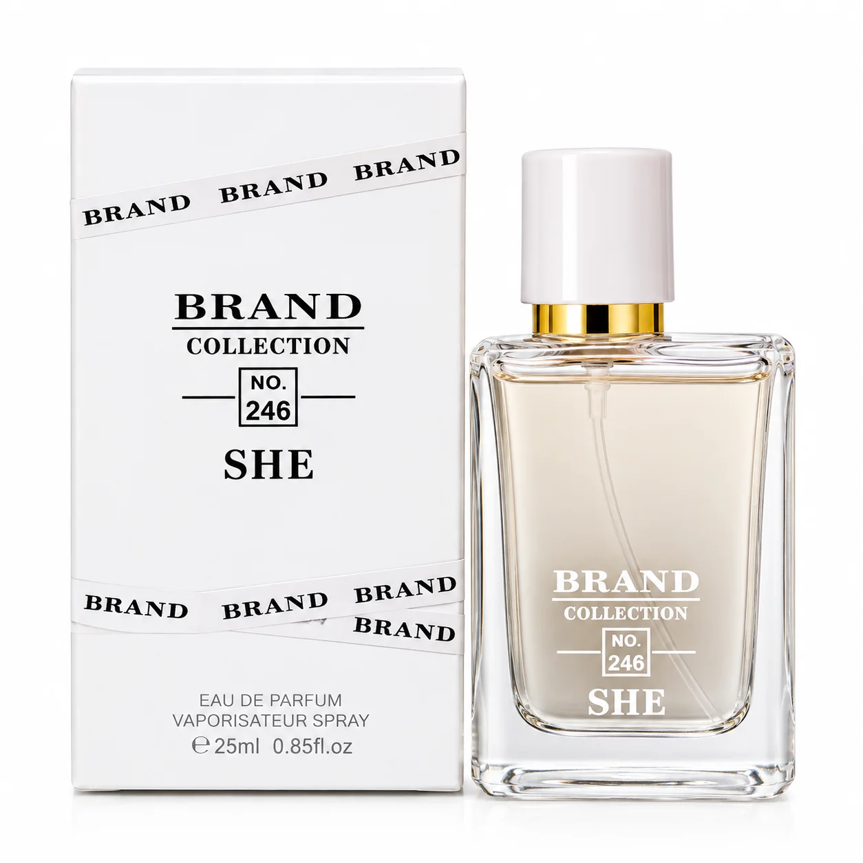 عطر جیبی زنانه برند کالکشن مدل SHE شماره 246 حجم 25 میلی لیتر