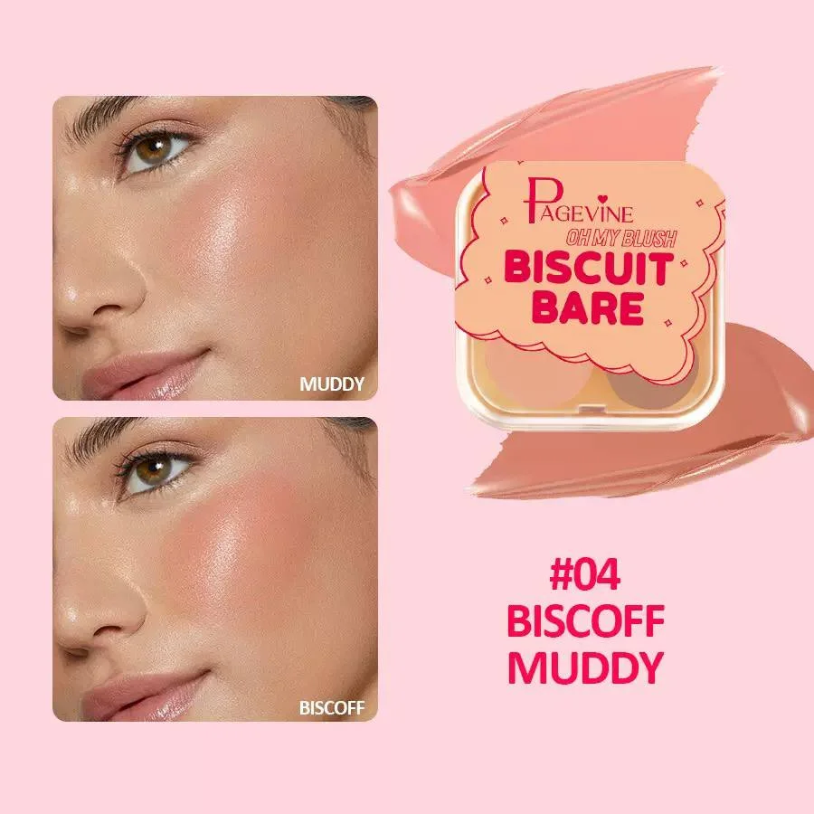 رژگونه کرمی بیسکویتی دو رنگ پیج‌وین مدل OH MY BLUSH BISCUIT BARE - تصویر 6