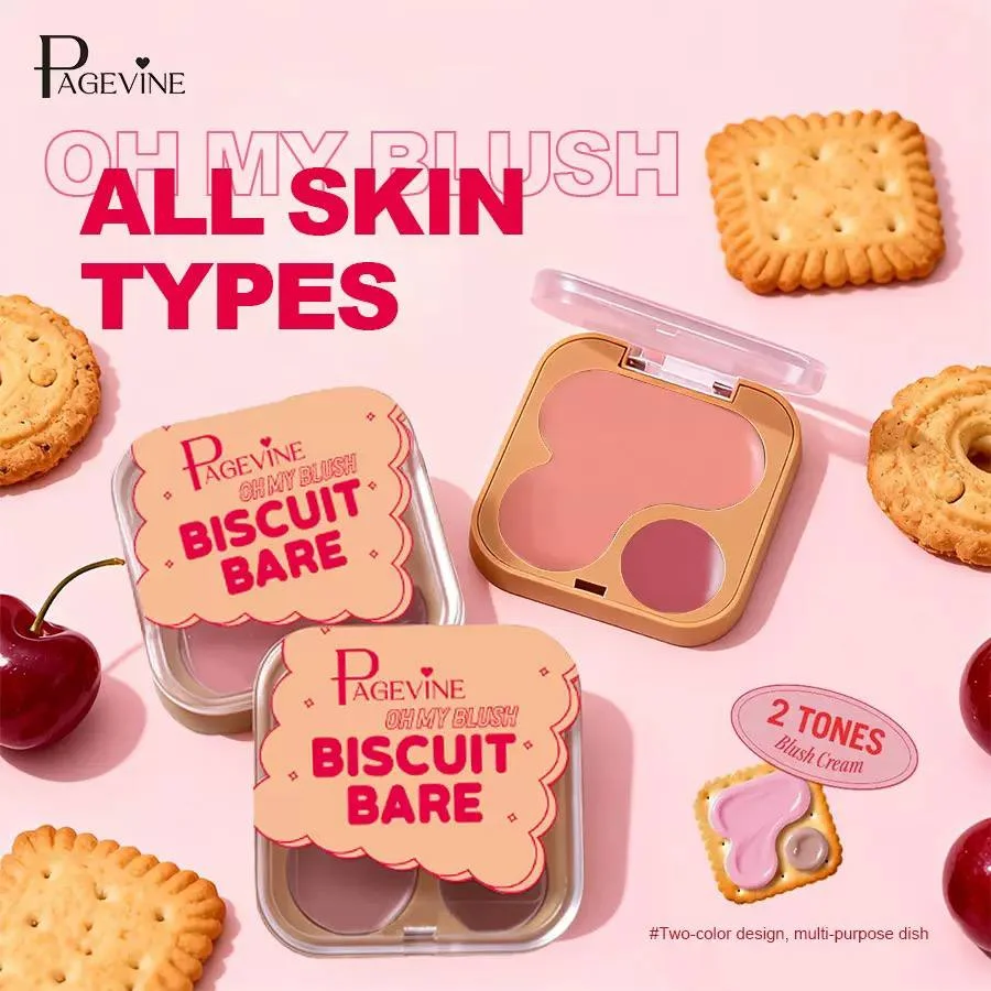 رژگونه کرمی بیسکویتی دو رنگ پیج‌وین مدل OH MY BLUSH BISCUIT BARE - تصویر 2