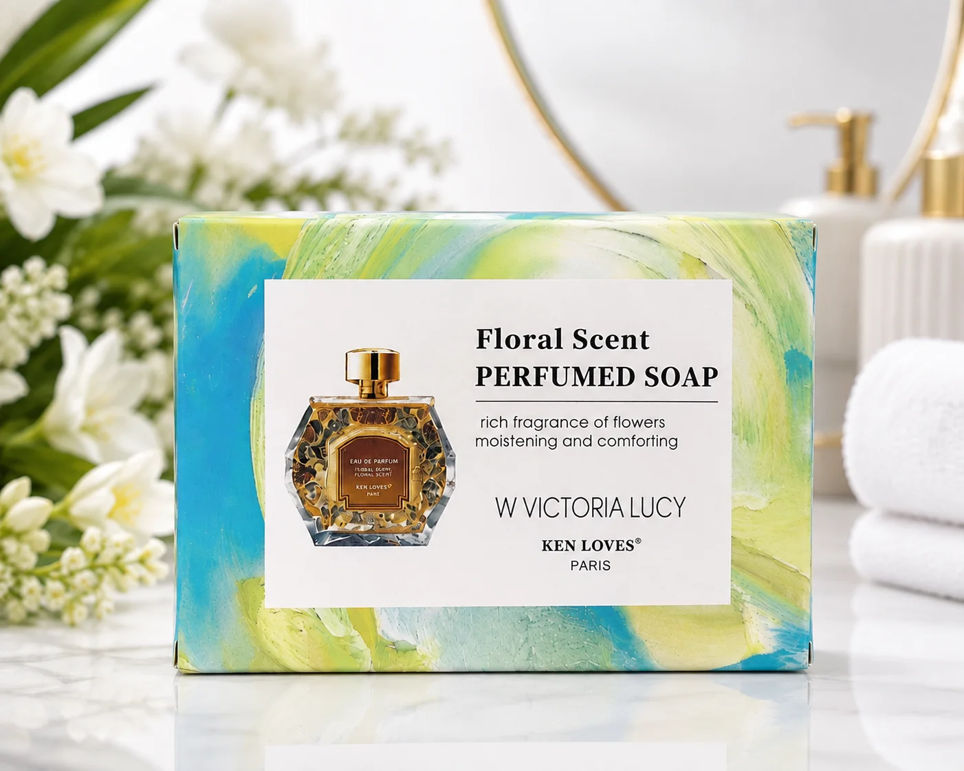 صابون معطر فلورال سنت کن لاوز و ویکتوریا لوسی