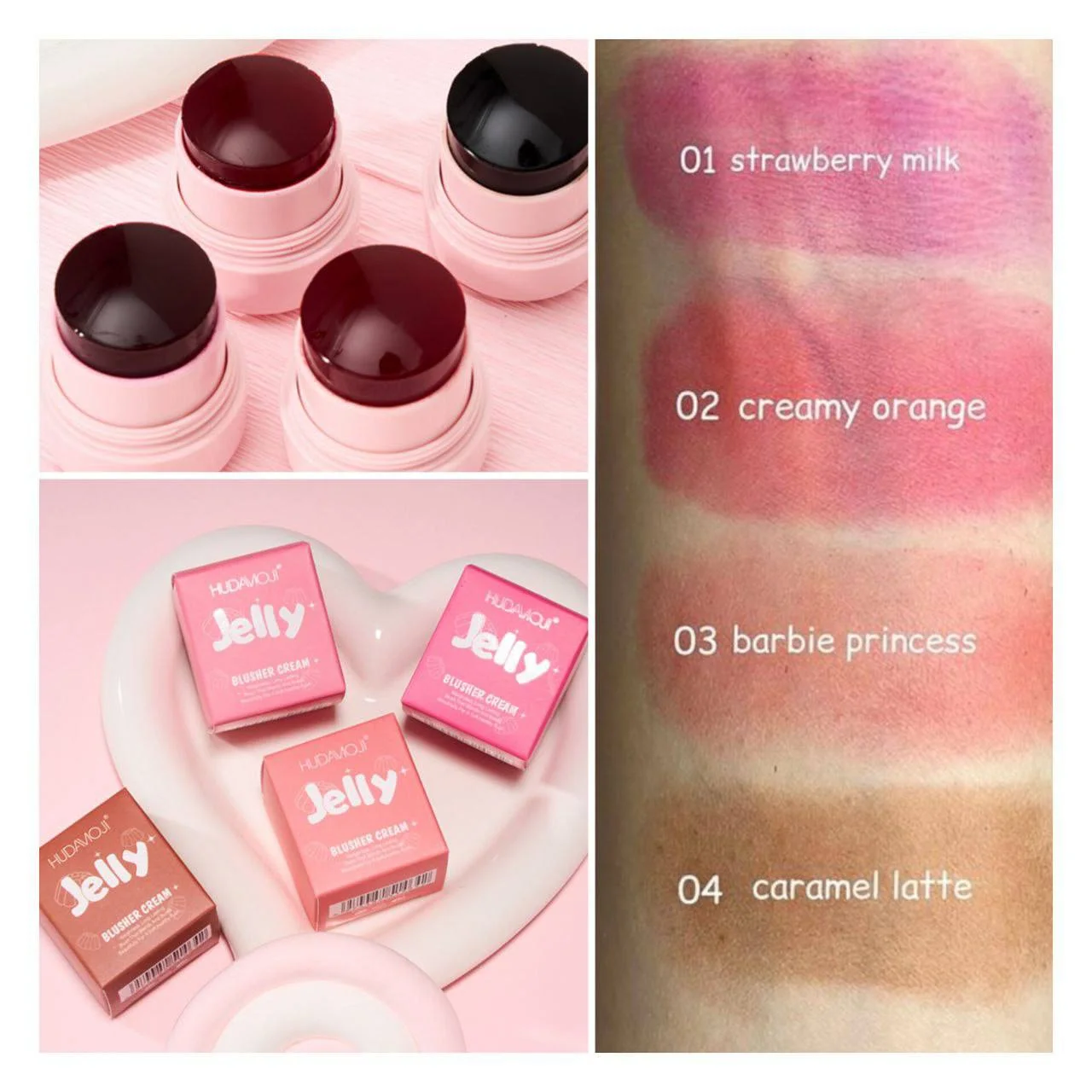 رژگونه ژله‌ای پاستیلی استیکی هوداموجی مدل Jelly Blush Stick - تصویر 5