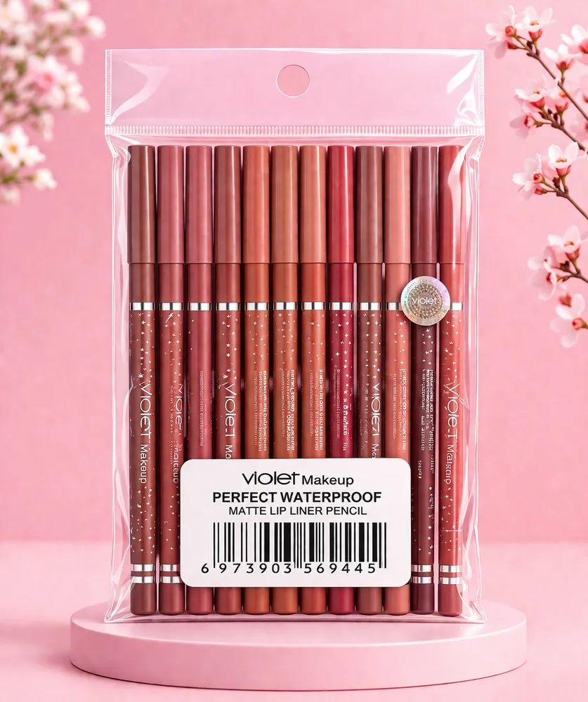 پک خط لب ویولت (Violet Makeup Matte Lip Liner Pencil Set)